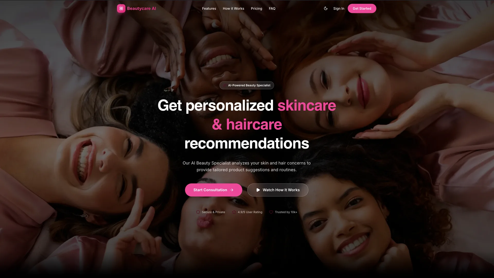 BeautyCare AI interface