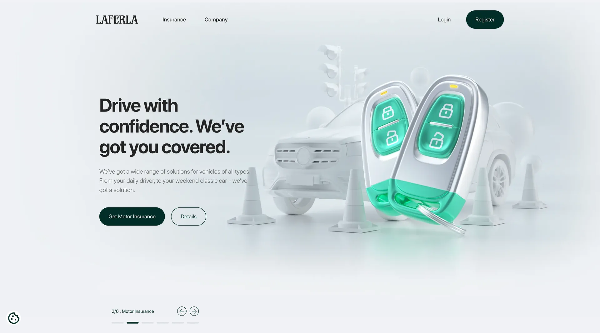 Laferla Website interface view 2